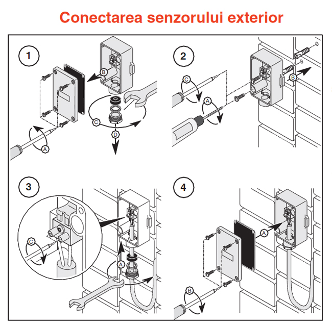 Senzor extern - Conectare